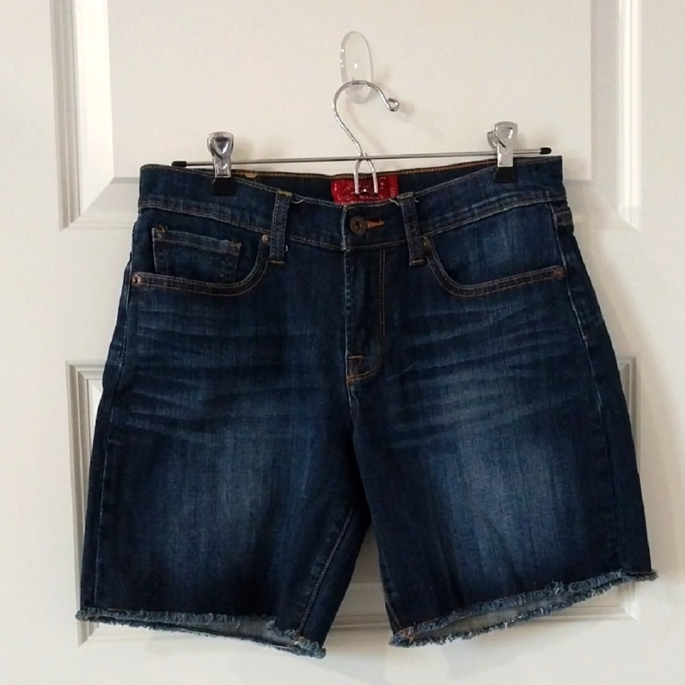 Lucky Brand Blue Jean Shorts with Frayed Hem Sz 4